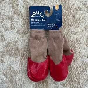 YOULY PETCO pet cat/dog sock with rubber waterproof soles. Small